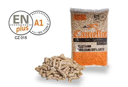 DŘEVĚNÉ PELETY CAMELLOT PREMIUM ENPLUS A1, SMRK, 1TUNA (1005KG)